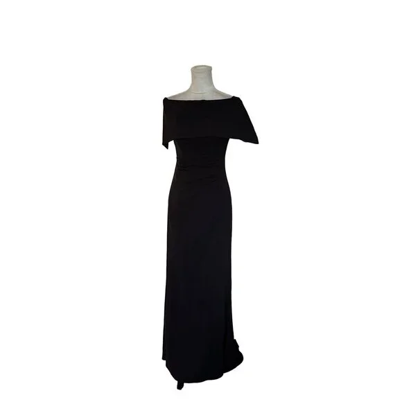 Vince Camuto Ruched Off-The-Shoulder Evening Gown Size 2 With Fold over Detail Maxi